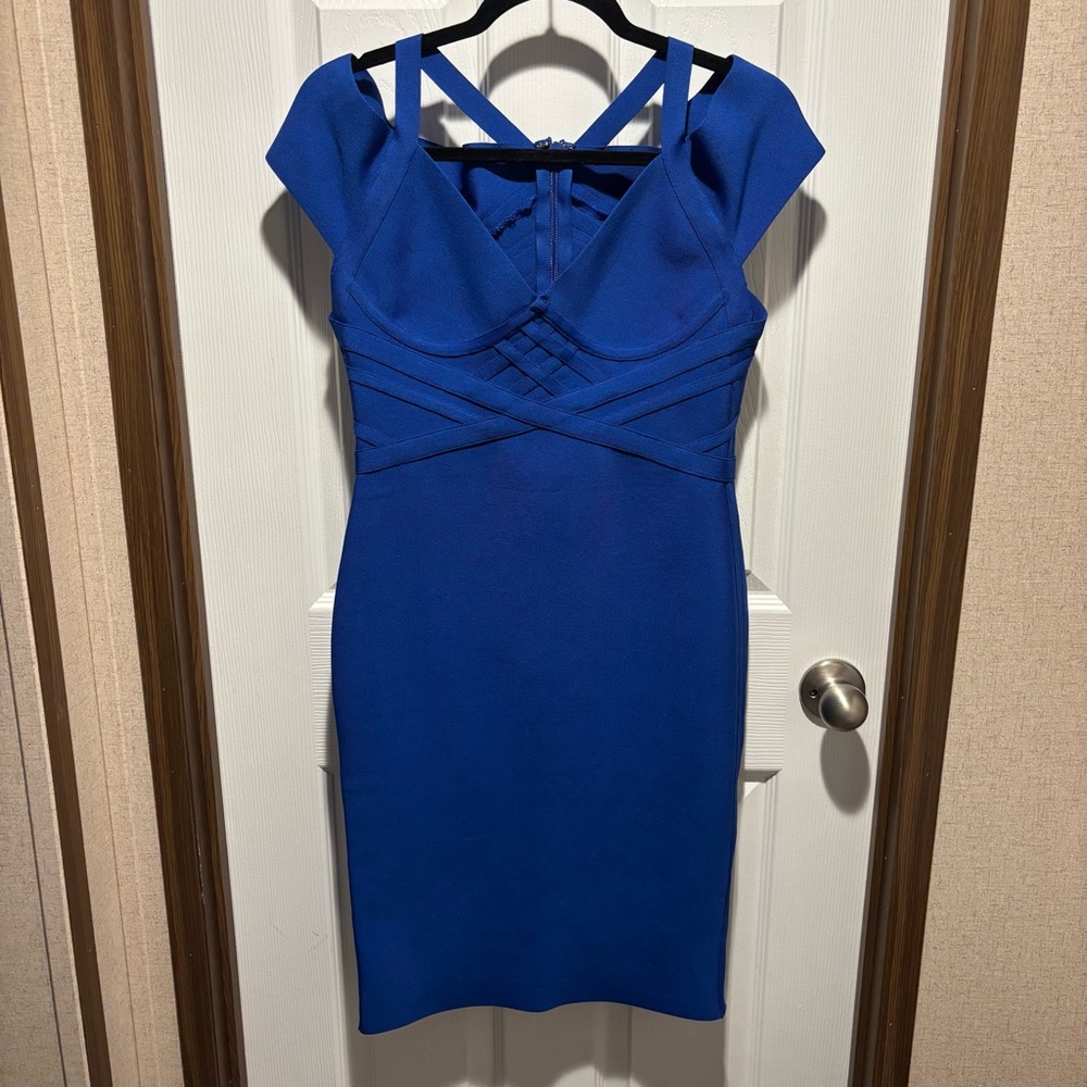Chic Royal Blue Mini Dress Size XL NWOT